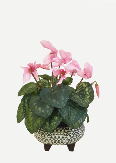 Artificial Cyclamen Flower Bush Pink